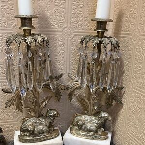 Pair of Antique Girandole Candlebras